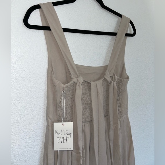 SHOW ME YOUR MUMU Claire Show me the Ring crisp Chiffon Midi Dress Bridesmaid - Picture 9 of 9